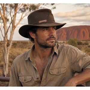 Rare Driza-Bone Australia Bush Hat - Oilskin Heritage Safari Large NEW